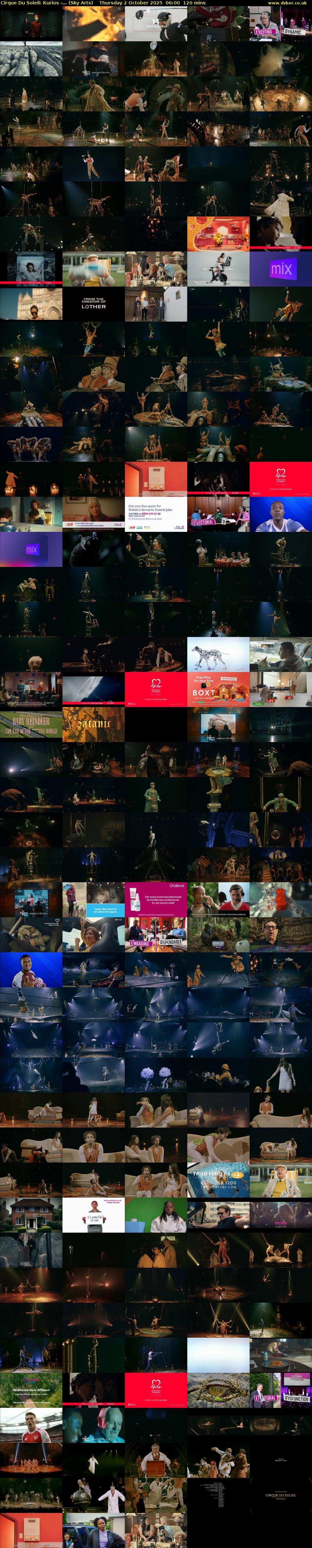 Cirque Du Soleil: Kurios -... (Sky Arts) Thursday 2 October 2025 06:00 - 08:00