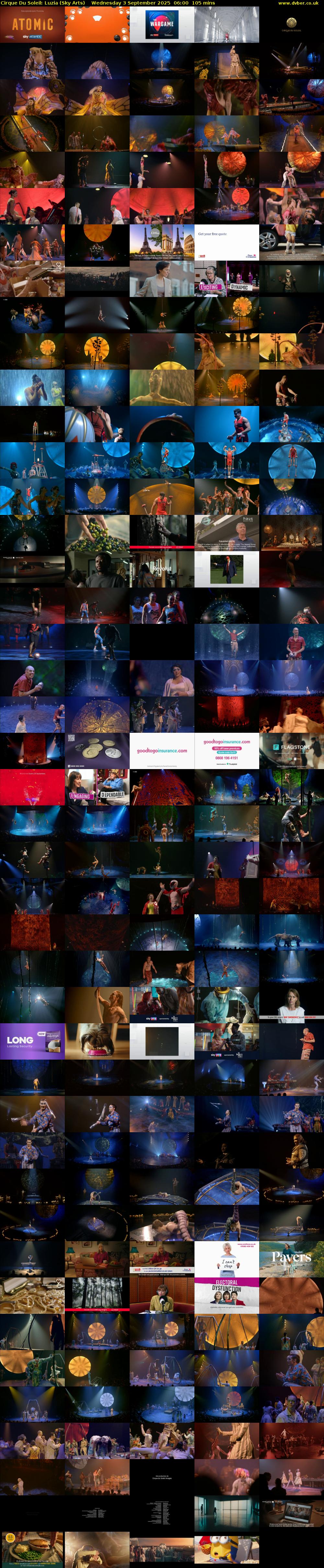 Cirque Du Soleil: Luzia (Sky Arts) Wednesday 3 September 2025 06:00 - 07:45