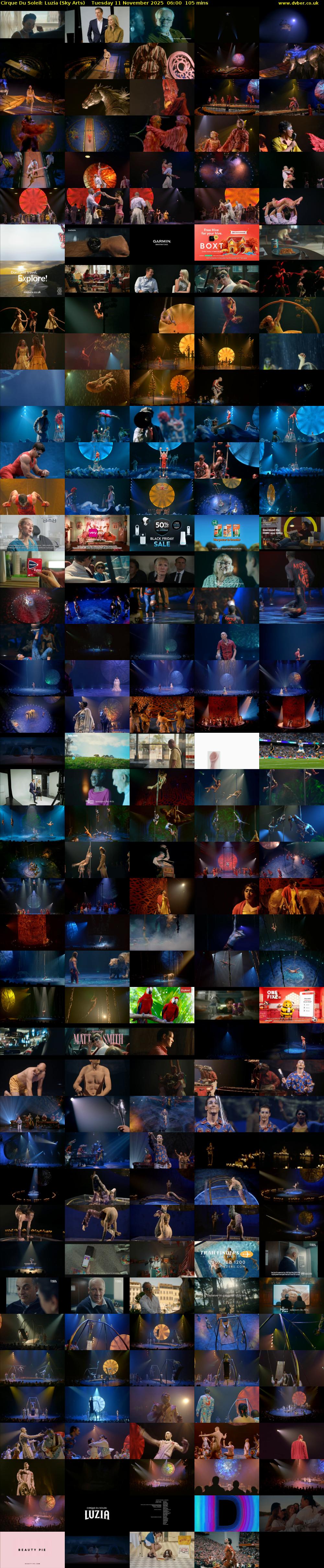 Cirque Du Soleil: Luzia (Sky Arts) Tuesday 11 November 2025 06:00 - 07:45
