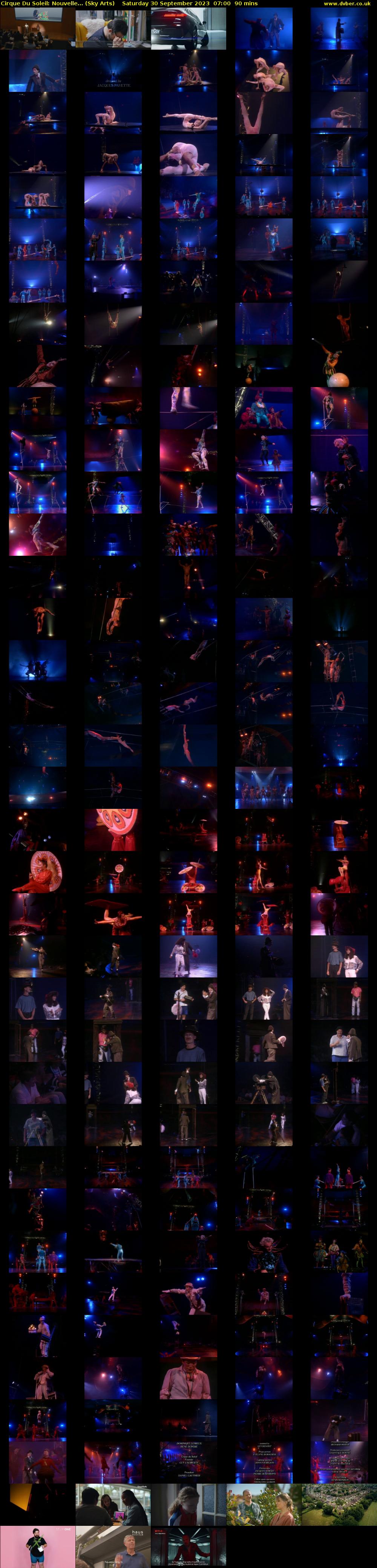Cirque Du Soleil: Nouvelle... (Sky Arts) Saturday 30 September 2023 07:00 - 08:30