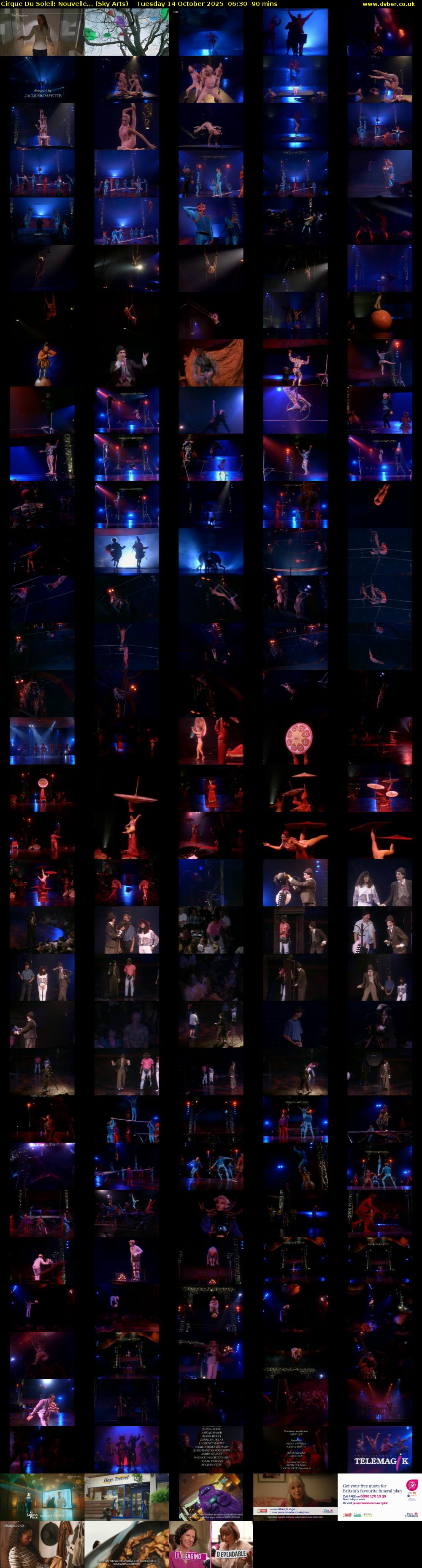 Cirque Du Soleil: Nouvelle... (Sky Arts) Tuesday 14 October 2025 06:30 - 08:00