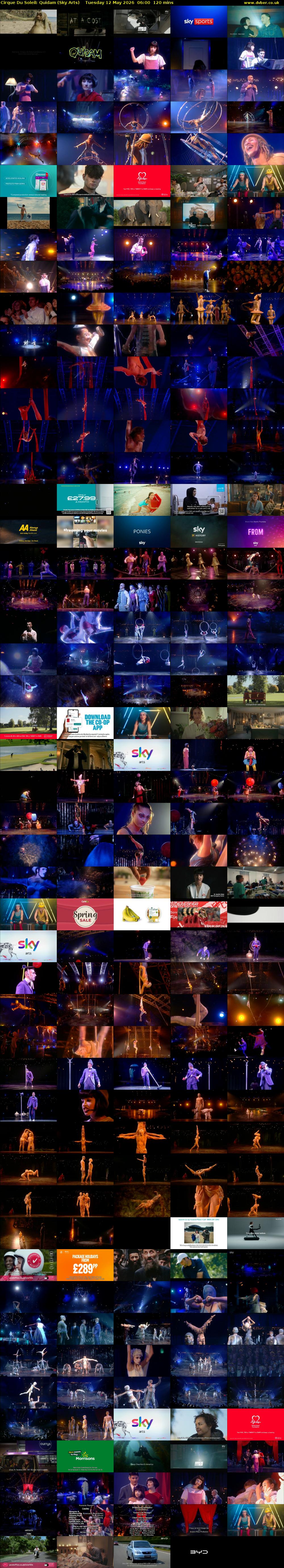Cirque Du Soleil: Quidam (Sky Arts) Tuesday 12 May 2026 06:00 - 08:00