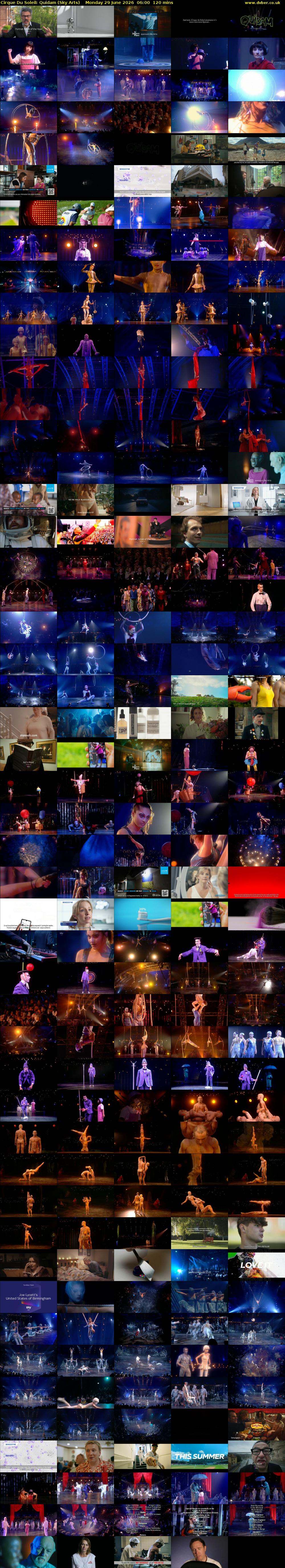 Cirque Du Soleil: Quidam (Sky Arts) Monday 29 June 2026 06:00 - 08:00