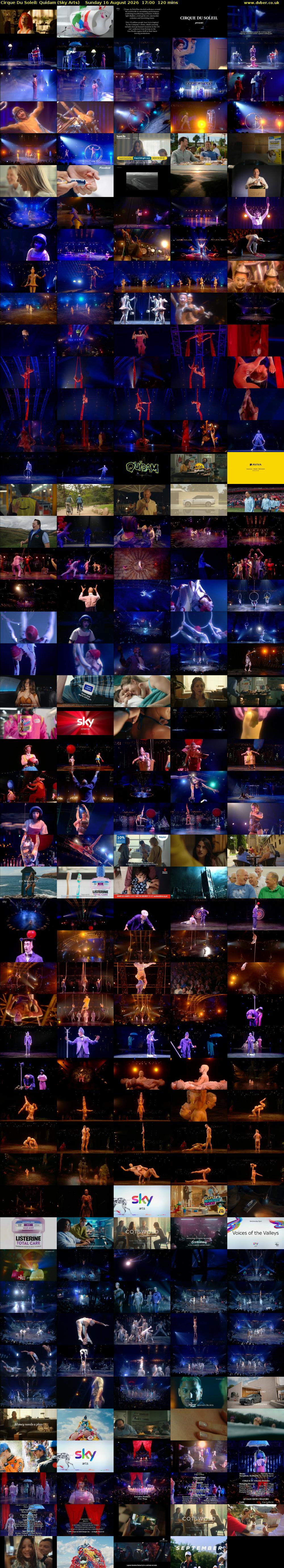 Cirque Du Soleil: Quidam (Sky Arts) Sunday 16 August 2026 17:00 - 19:00