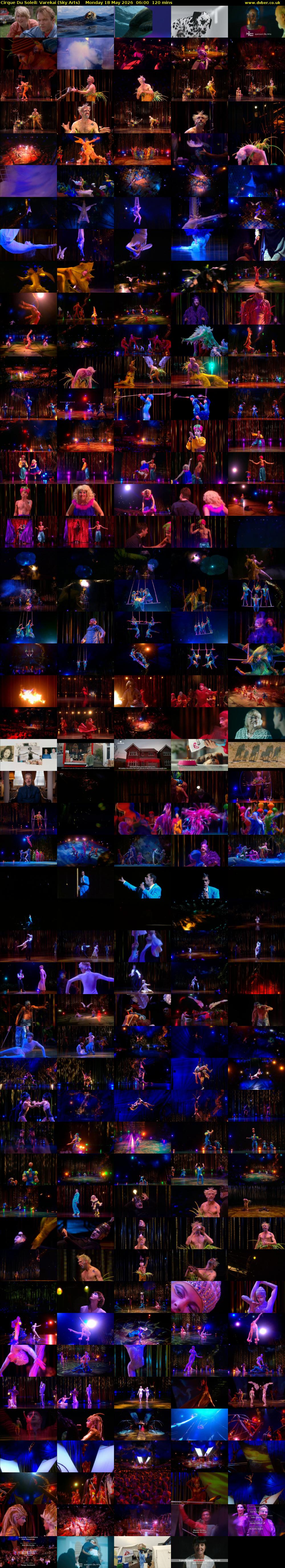 Cirque Du Soleil: Varekai (Sky Arts) Monday 18 May 2026 06:00 - 08:00