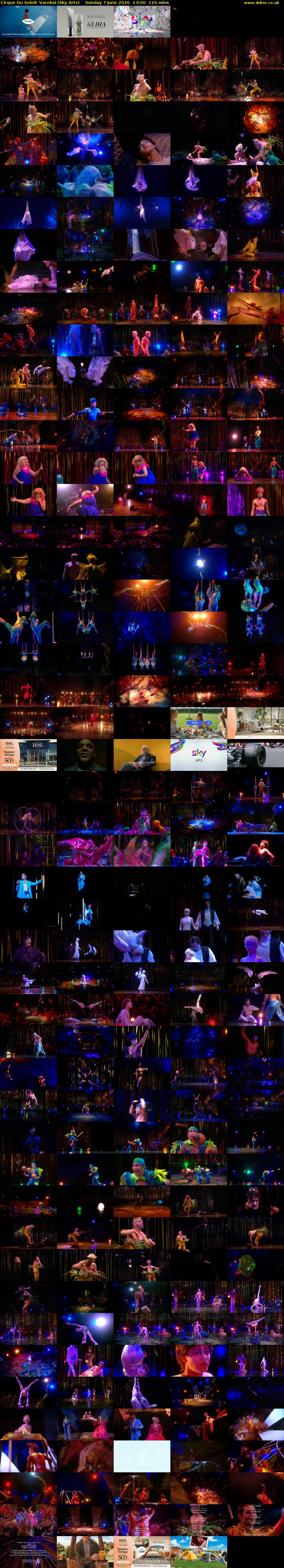 Cirque Du Soleil: Varekai (Sky Arts) Sunday 7 June 2026 13:00 - 15:00