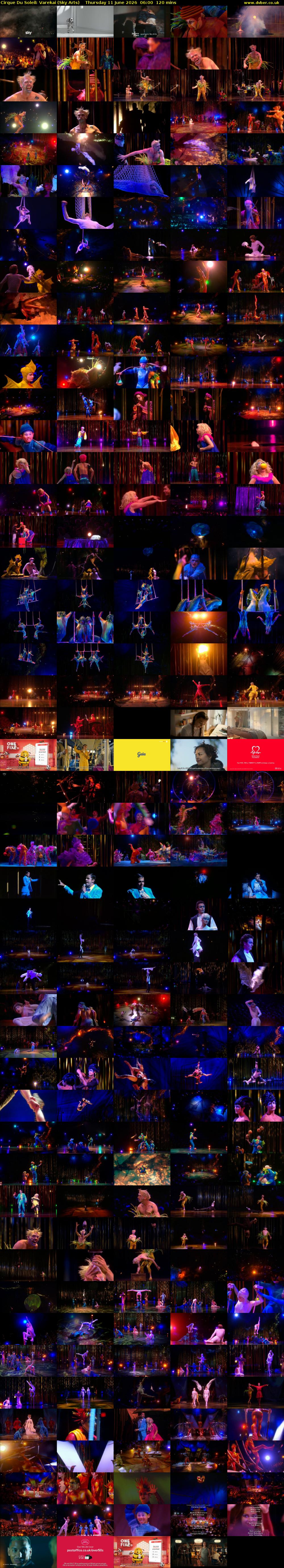 Cirque Du Soleil: Varekai (Sky Arts) Thursday 11 June 2026 06:00 - 08:00