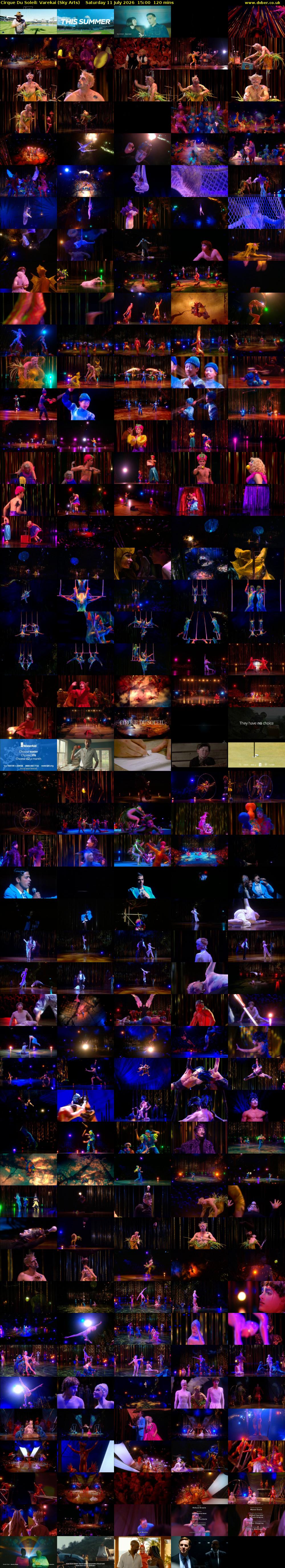 Cirque Du Soleil: Varekai (Sky Arts) Saturday 11 July 2026 15:00 - 17:00