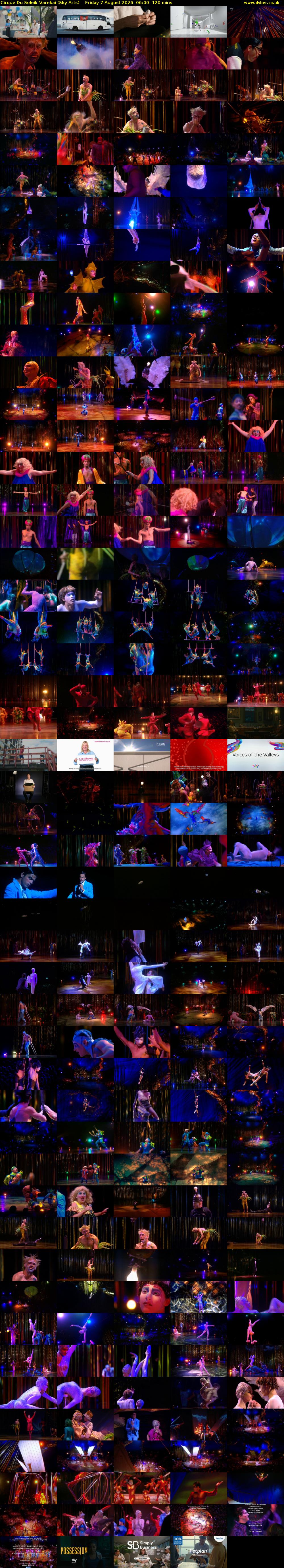 Cirque Du Soleil: Varekai (Sky Arts) Friday 7 August 2026 06:00 - 08:00
