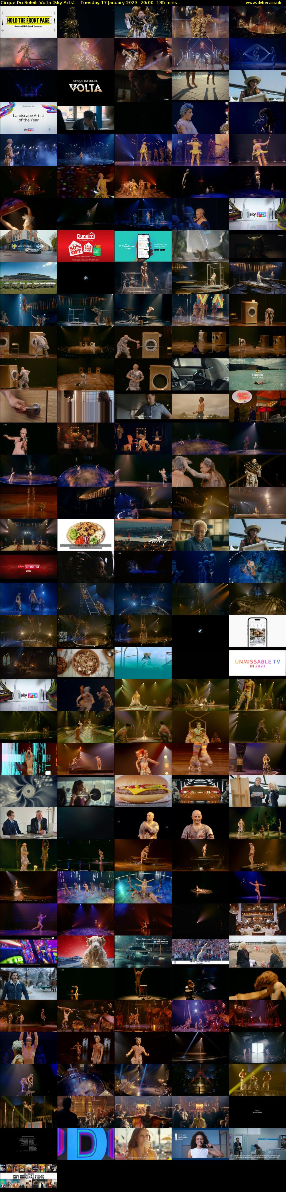 Cirque Du Soleil: Volta (Sky Arts) Tuesday 17 January 2023 20:00 - 22:15