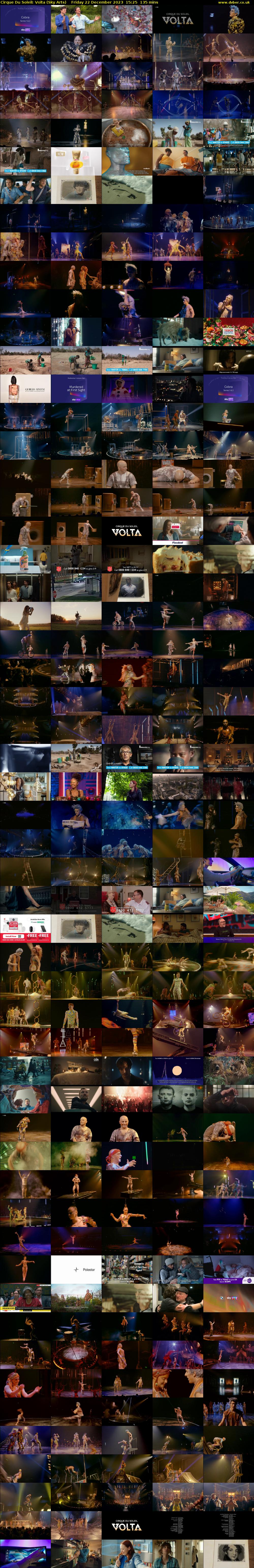 Cirque Du Soleil: Volta (Sky Arts) Friday 22 December 2023 15:25 - 17:40