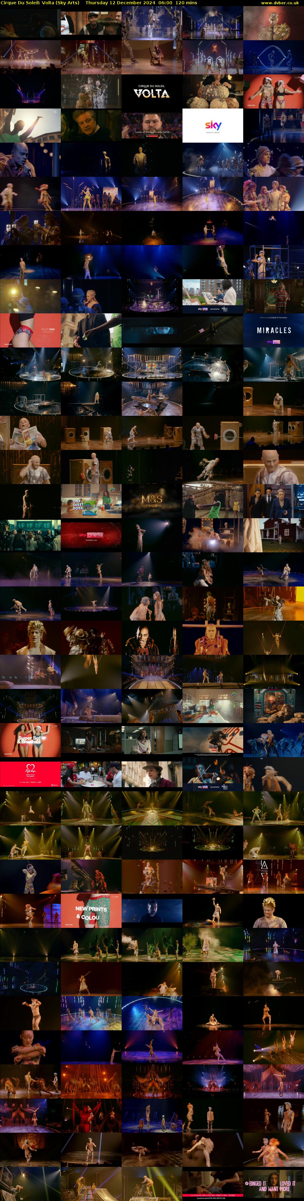 Cirque Du Soleil: Volta (Sky Arts) Thursday 12 December 2024 06:00 - 08:00