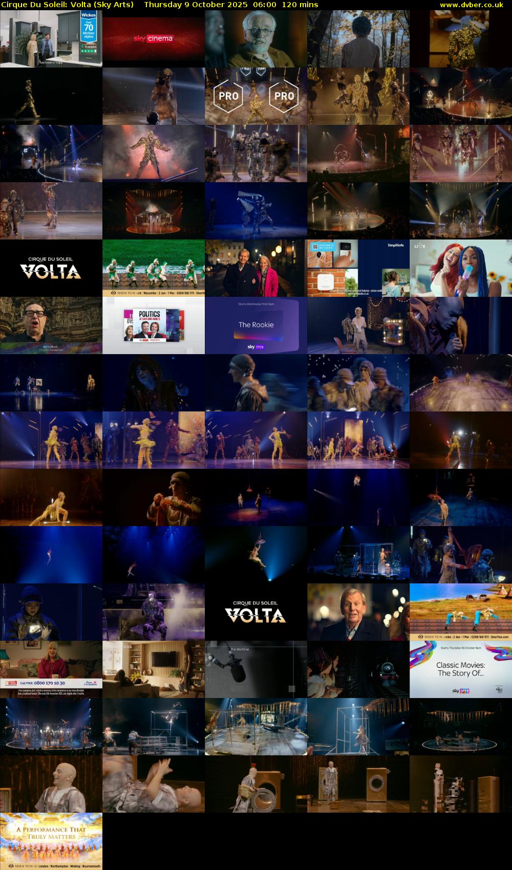 Cirque Du Soleil: Volta (Sky Arts) Thursday 9 October 2025 06:00 - 08:00