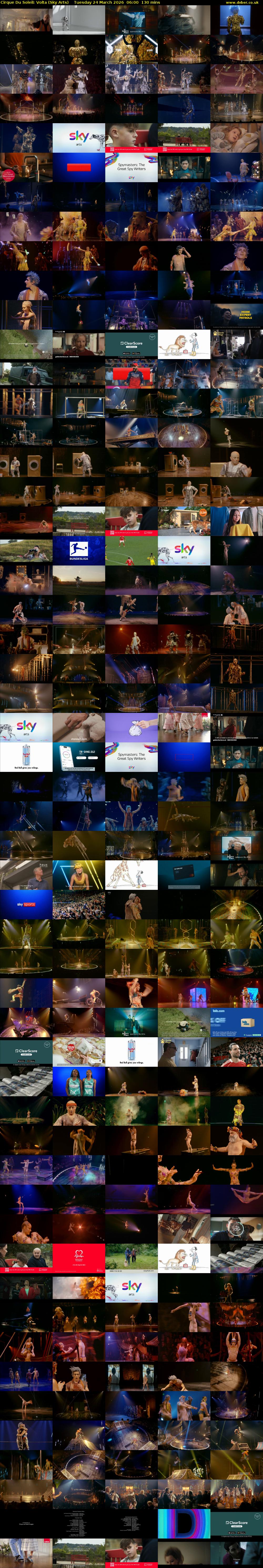 Cirque Du Soleil: Volta (Sky Arts) Tuesday 24 March 2026 06:00 - 08:10