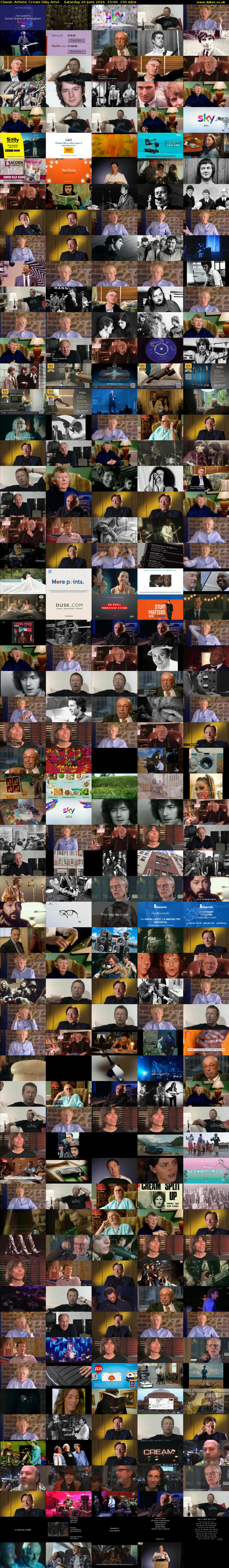 Classic Artists: Cream (Sky Arts) Saturday 20 June 2026 15:00 - 17:30