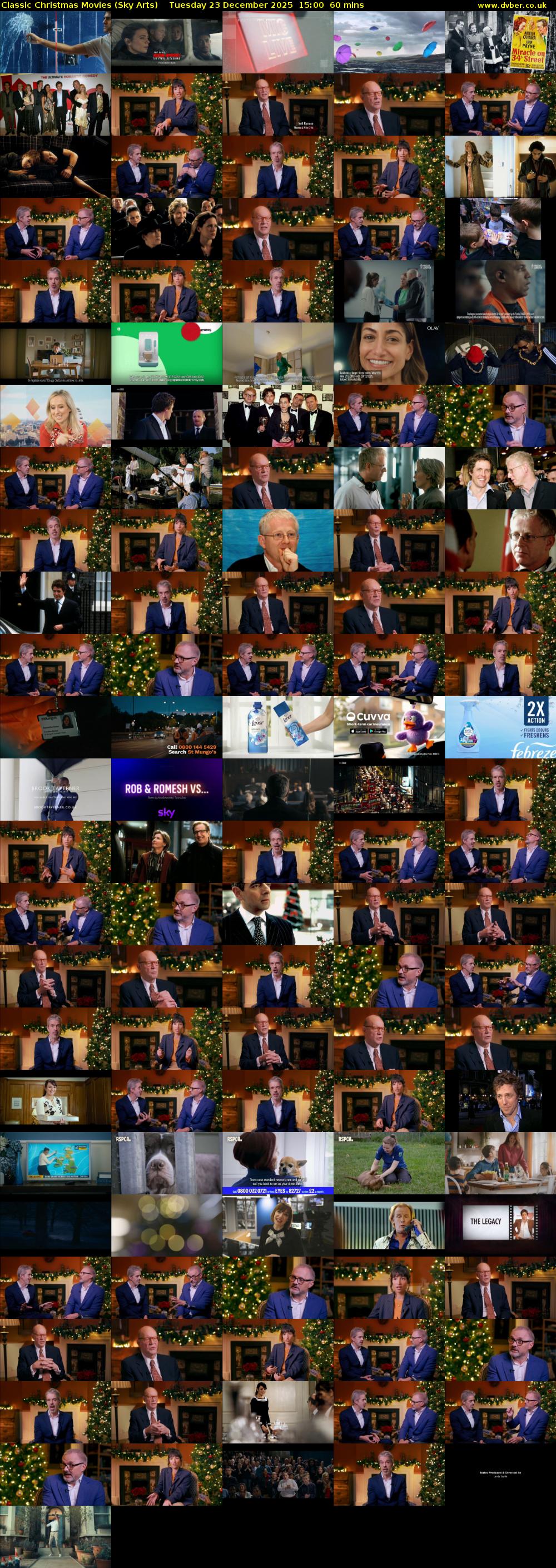 Classic Christmas Movies (Sky Arts) Tuesday 23 December 2025 15:00 - 16:00