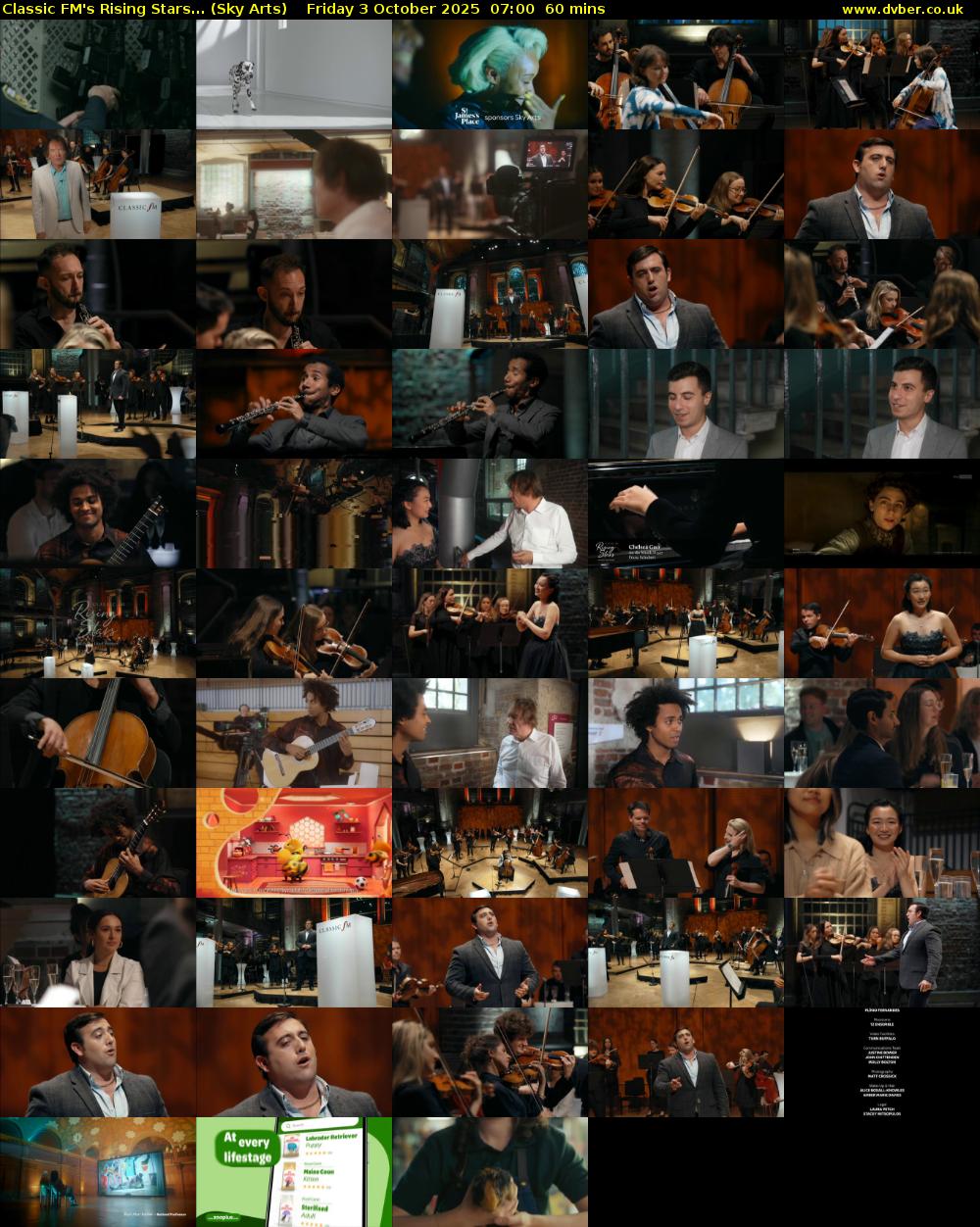 Classic FM's Rising Stars... (Sky Arts) Friday 3 October 2025 07:00 - 08:00