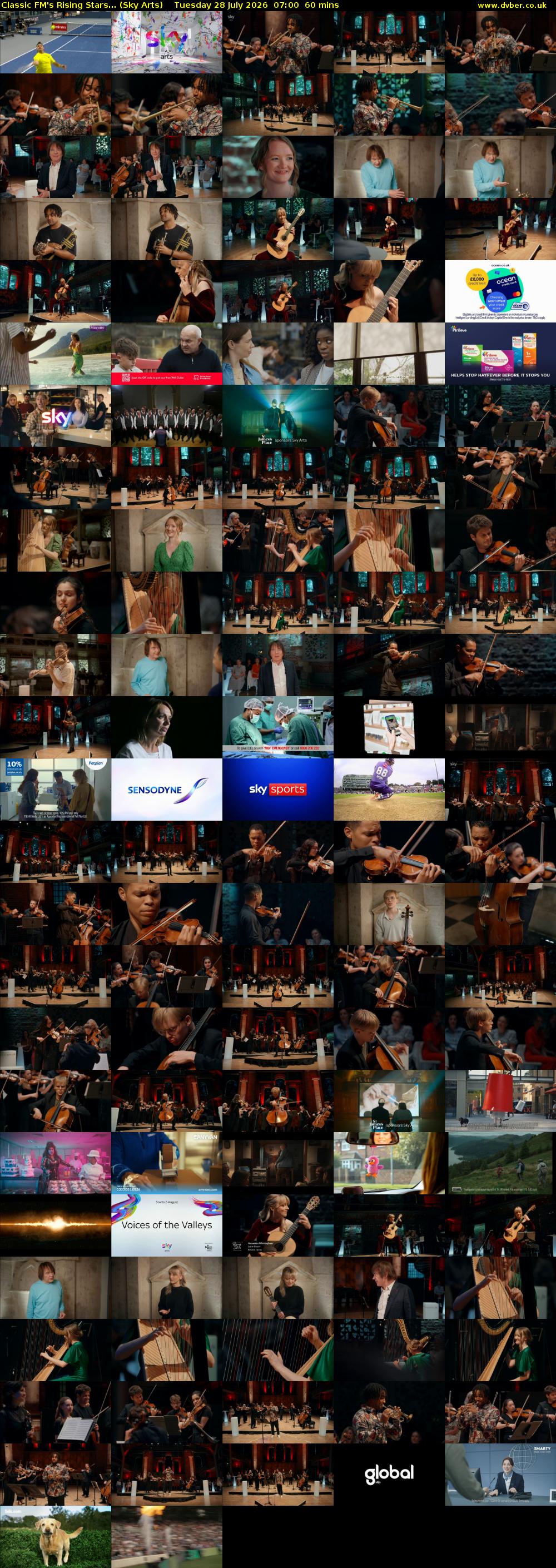 Classic FM's Rising Stars... (Sky Arts) Tuesday 28 July 2026 07:00 - 08:00