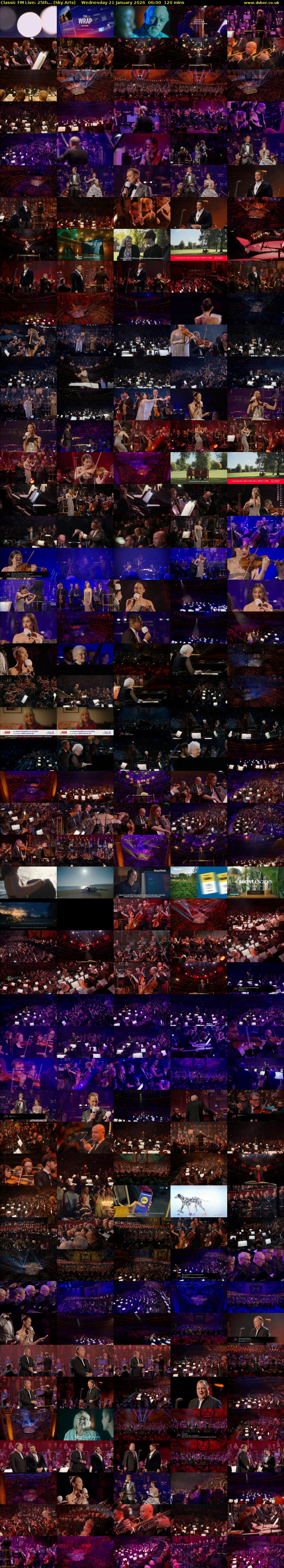 Classic FM Live: 25th... (Sky Arts) Wednesday 21 January 2026 06:00 - 08:00