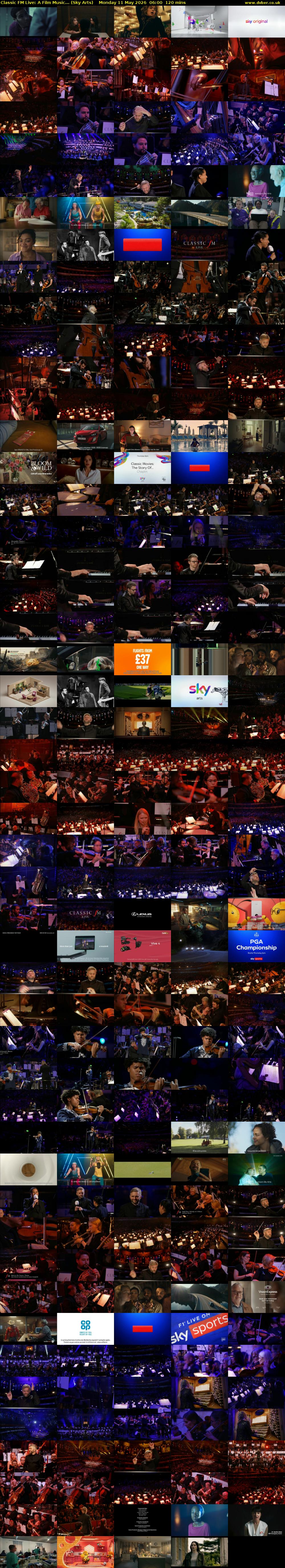 Classic FM Live: A Film Music... (Sky Arts) Monday 11 May 2026 06:00 - 08:00