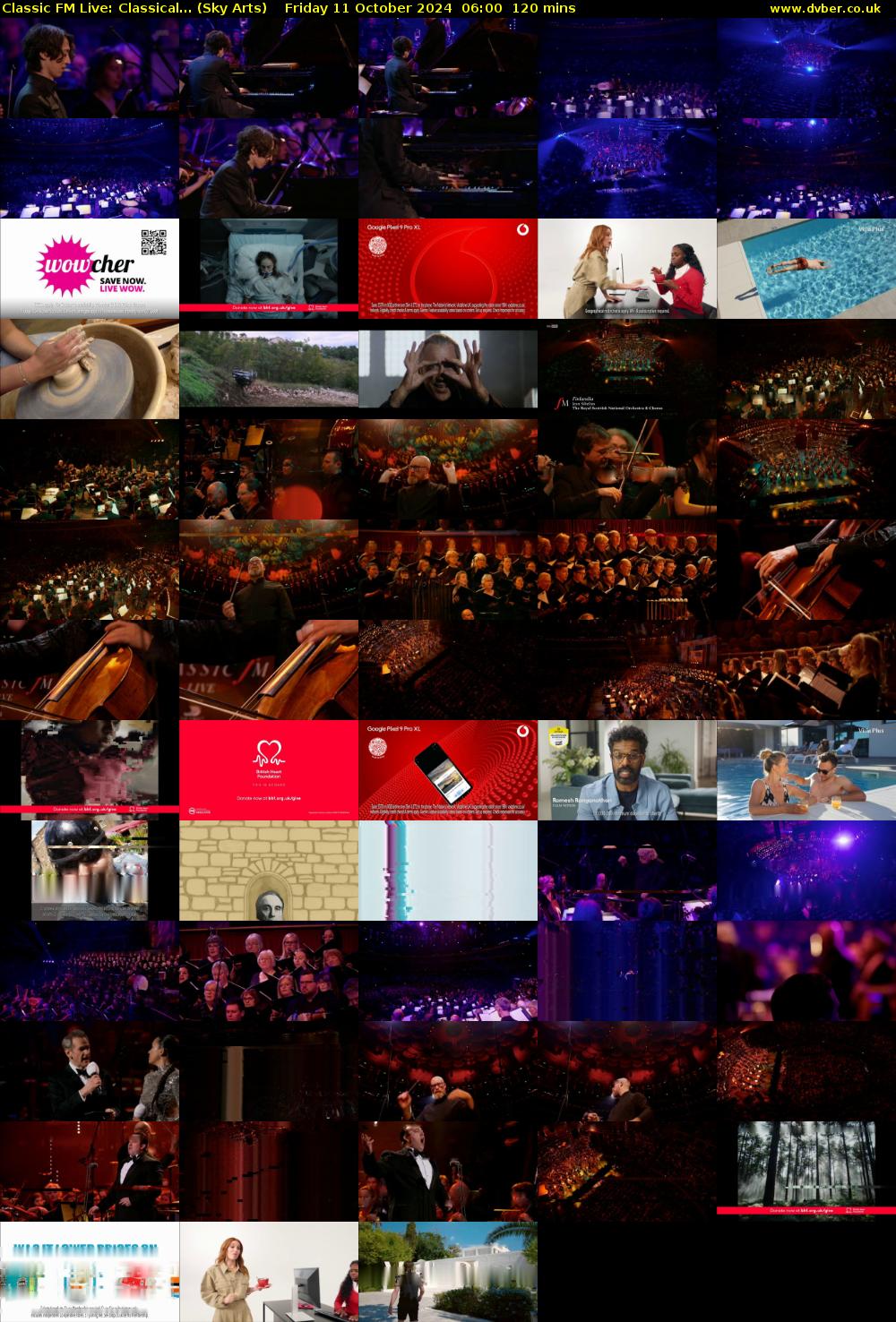 Classic FM Live: Classical... (Sky Arts) Friday 11 October 2024 06:00 - 08:00