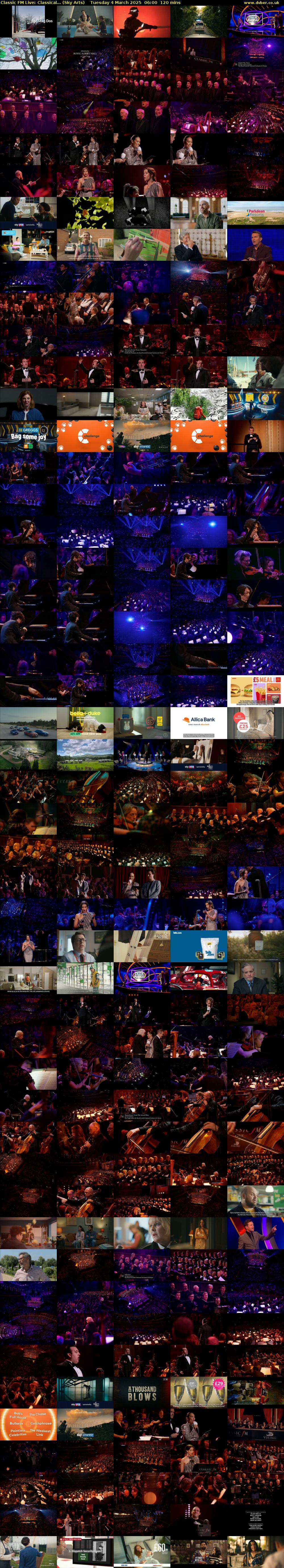 Classic FM Live: Classical... (Sky Arts) Tuesday 4 March 2025 06:00 - 08:00