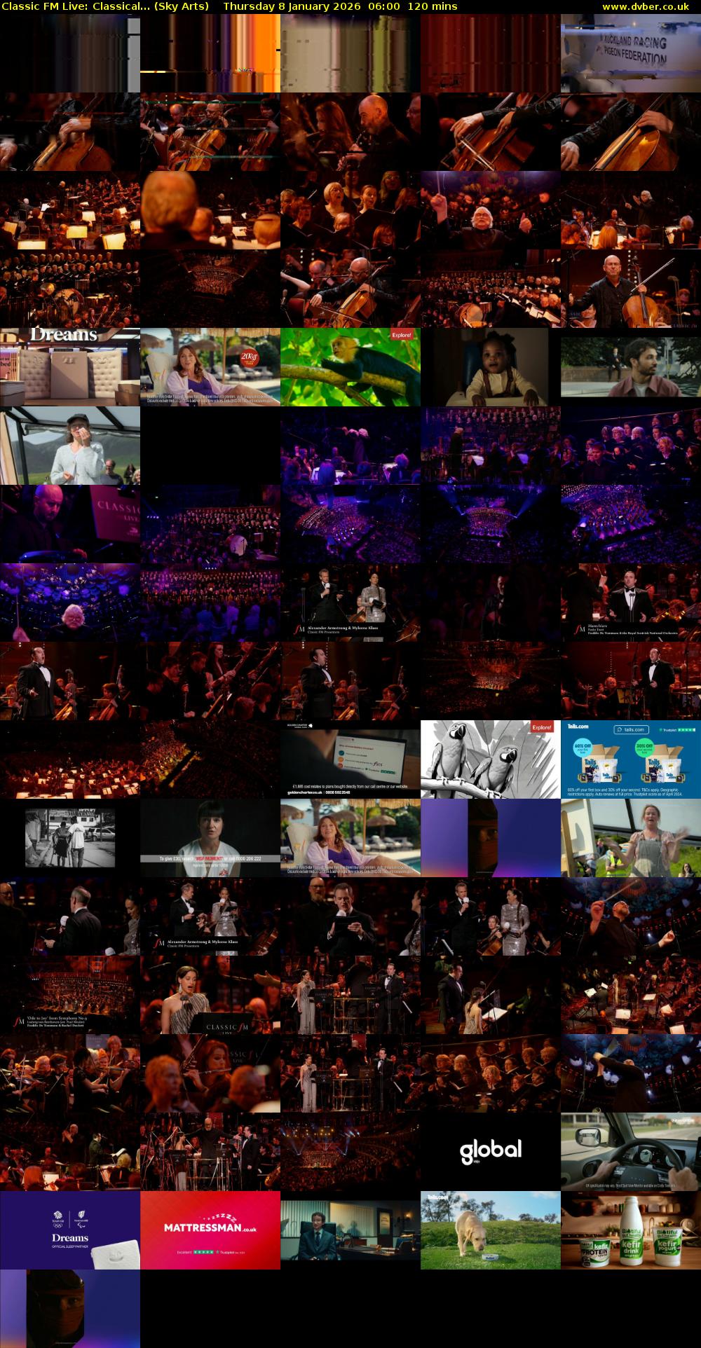 Classic FM Live: Classical... (Sky Arts) Thursday 8 January 2026 06:00 - 08:00