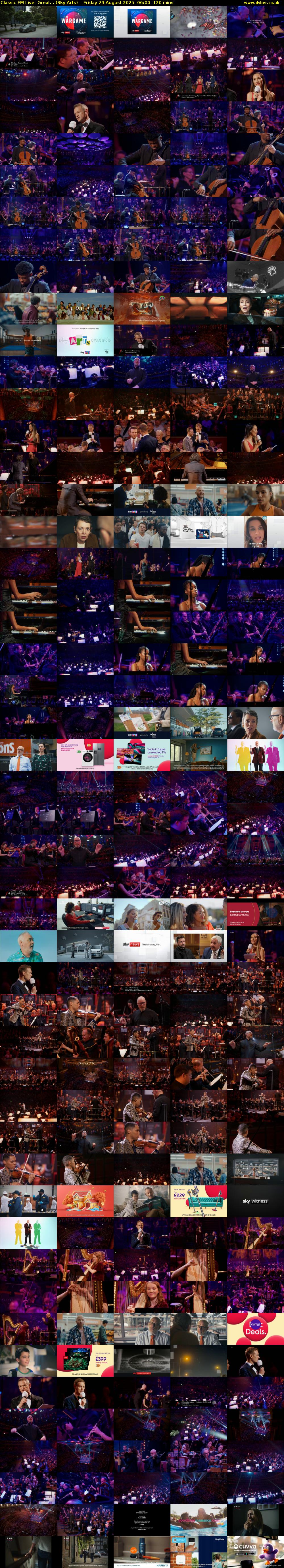 Classic FM Live: Great... (Sky Arts) Friday 29 August 2025 06:00 - 08:00
