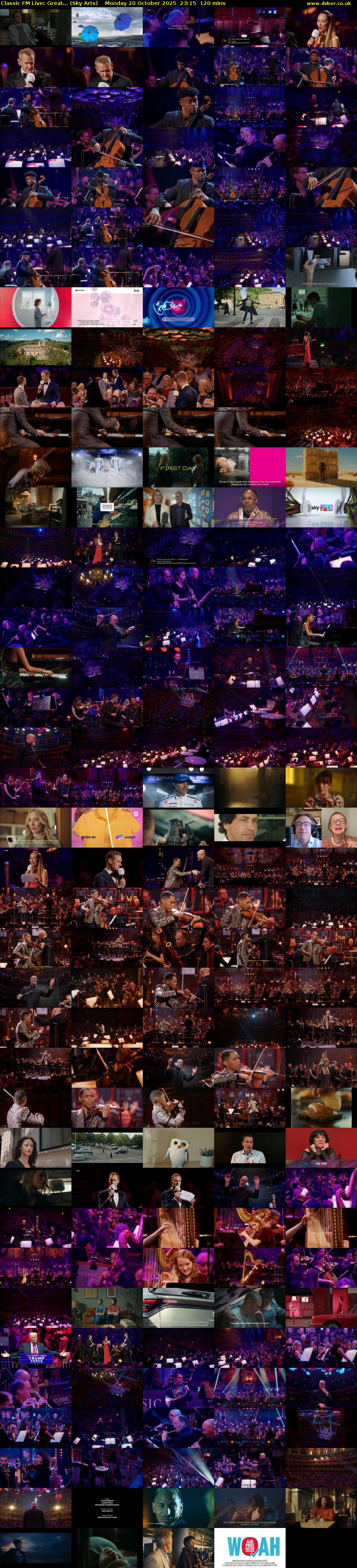 Classic FM Live: Great... (Sky Arts) Monday 20 October 2025 23:15 - 01:15