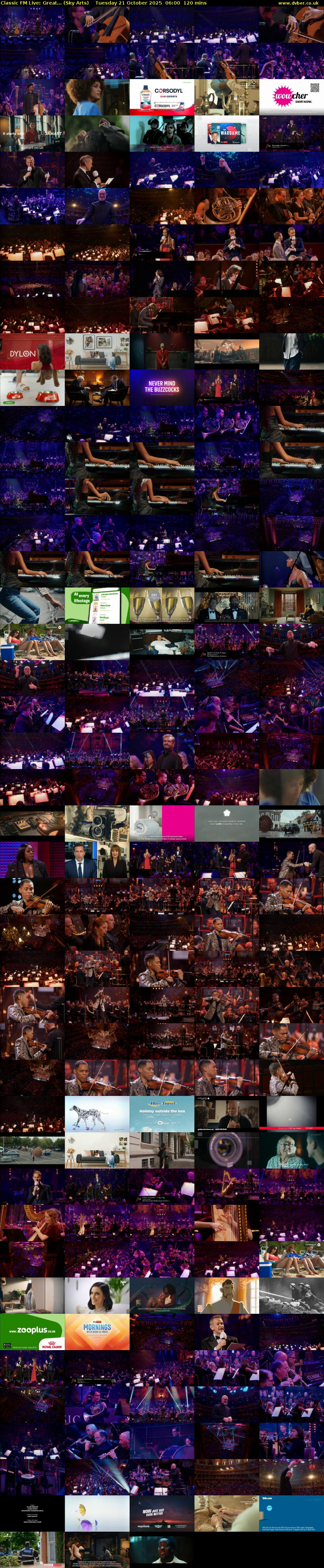 Classic FM Live: Great... (Sky Arts) Tuesday 21 October 2025 06:00 - 08:00