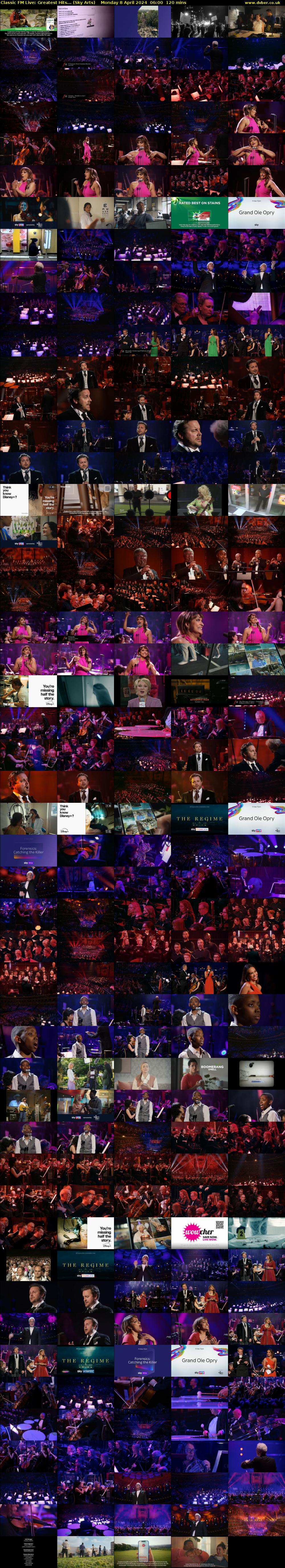 Classic FM Live: Greatest Hits... (Sky Arts) Monday 8 April 2024 06:00 - 08:00