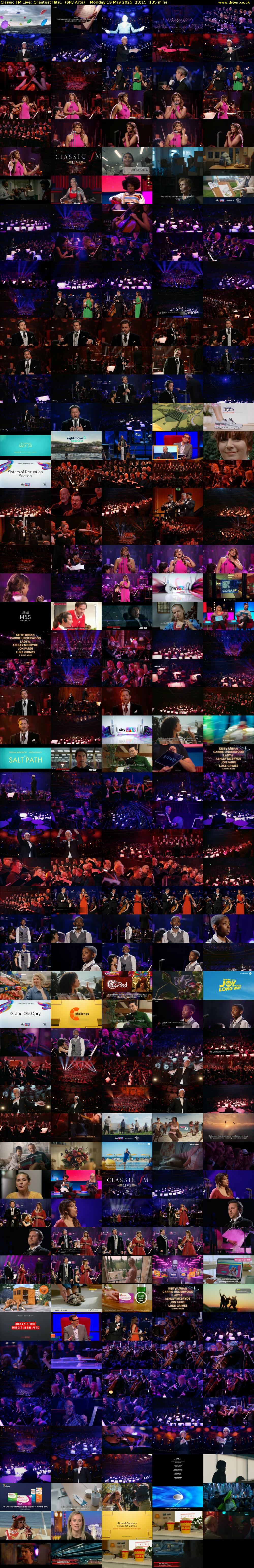 Classic FM Live: Greatest Hits... (Sky Arts) Monday 19 May 2025 23:15 - 01:30