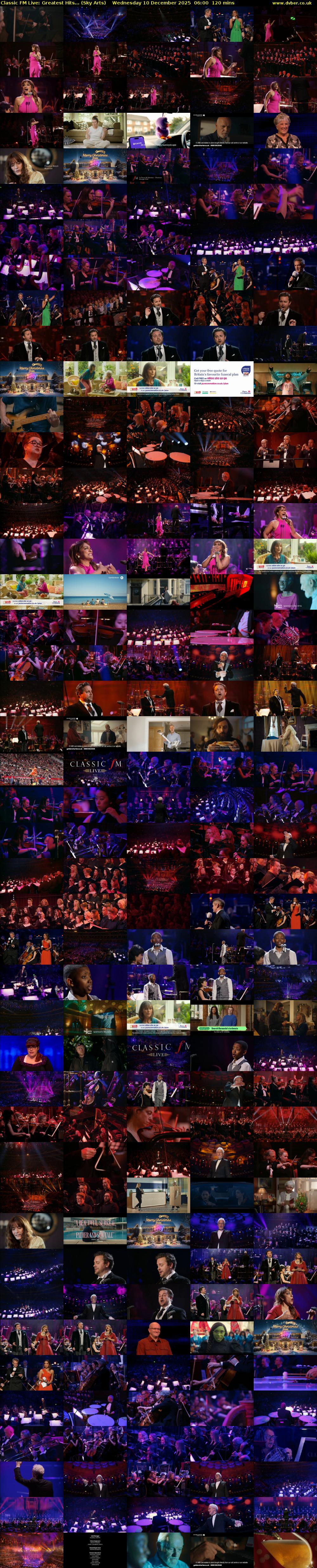 Classic FM Live: Greatest Hits... (Sky Arts) Wednesday 10 December 2025 06:00 - 08:00