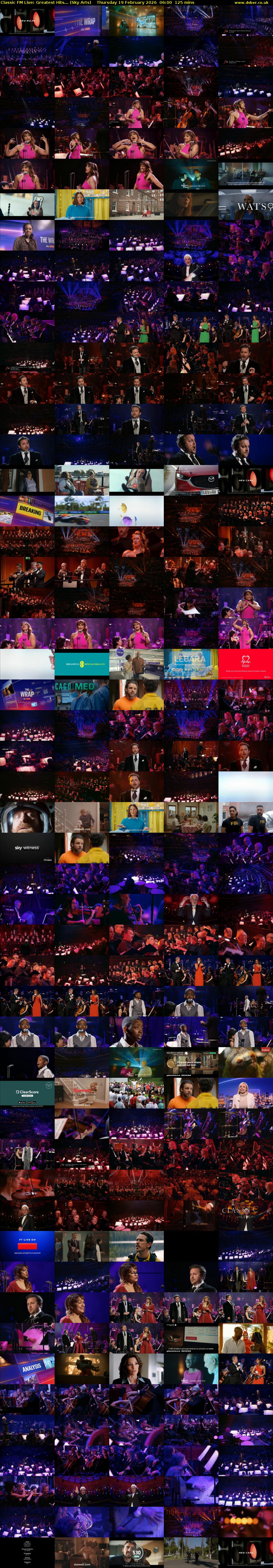 Classic FM Live: Greatest Hits... (Sky Arts) Thursday 19 February 2026 06:00 - 08:05