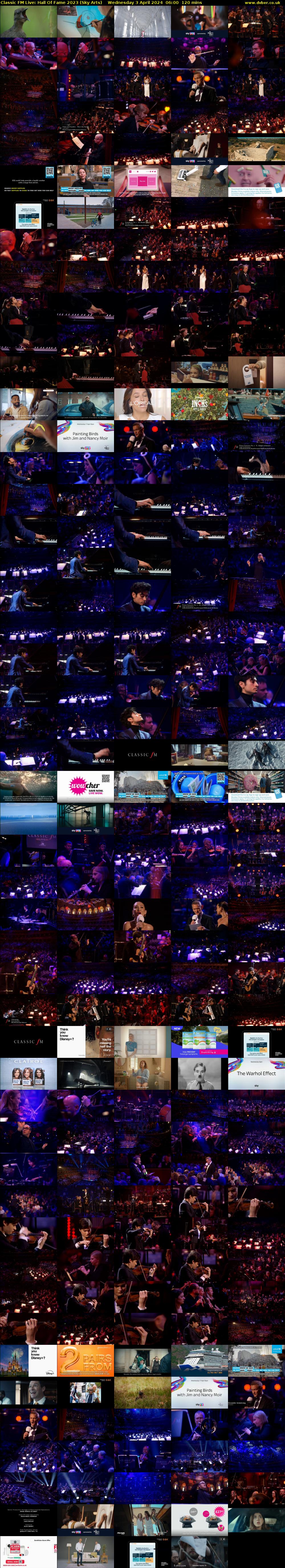 Classic FM Live: Hall Of Fame 2023 (Sky Arts) Wednesday 3 April 2024 06:00 - 08:00