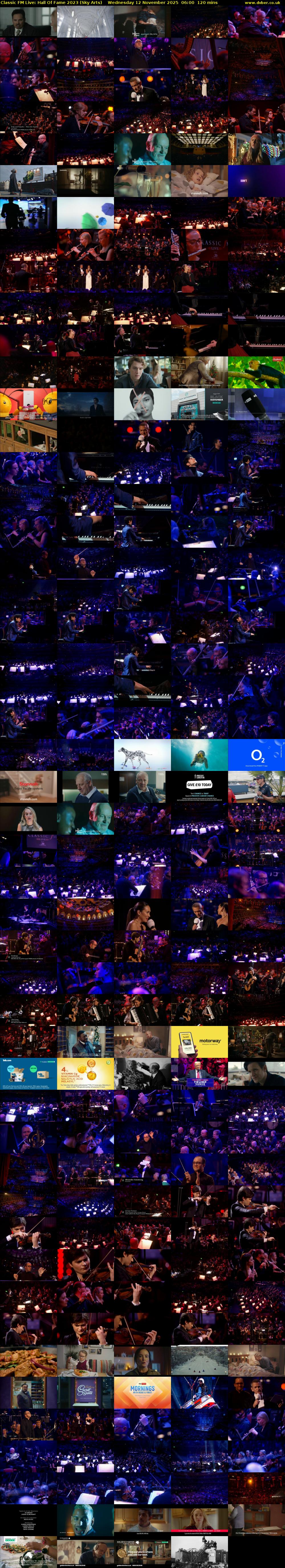 Classic FM Live: Hall Of Fame 2023 (Sky Arts) Wednesday 12 November 2025 06:00 - 08:00