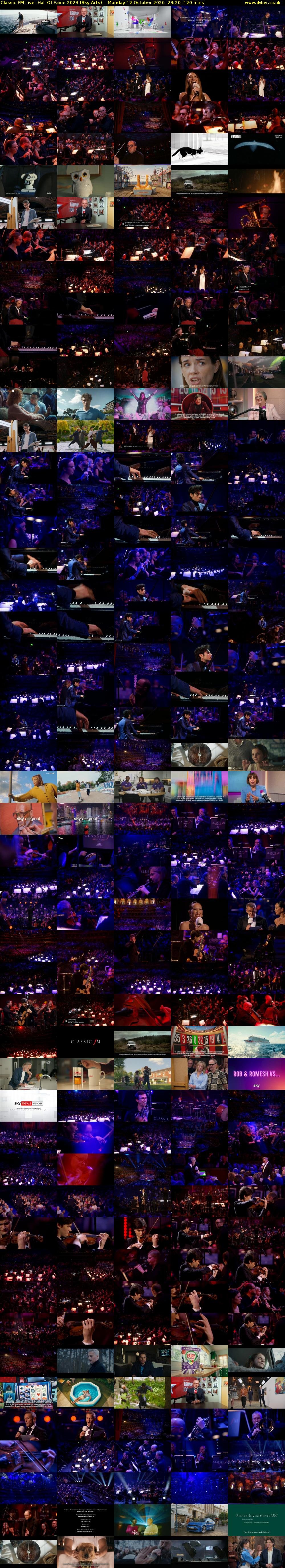 Classic FM Live: Hall Of Fame 2023 (Sky Arts) Monday 12 October 2026 23:20 - 01:20