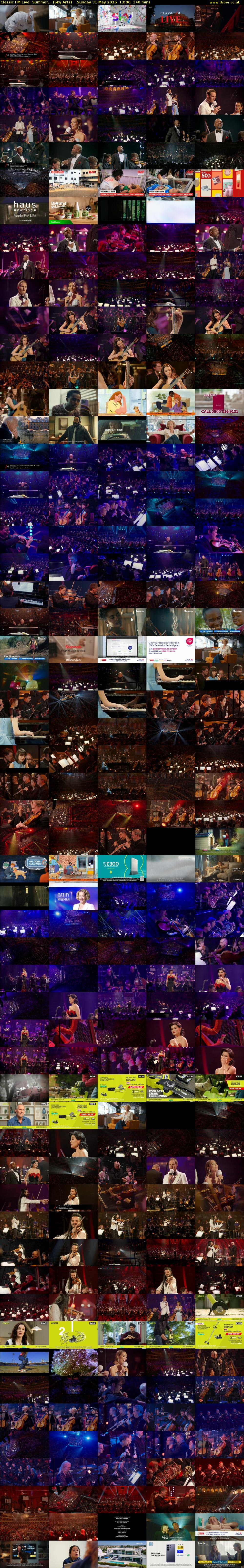 Classic FM Live: Summer... (Sky Arts) Sunday 31 May 2026 13:00 - 15:20