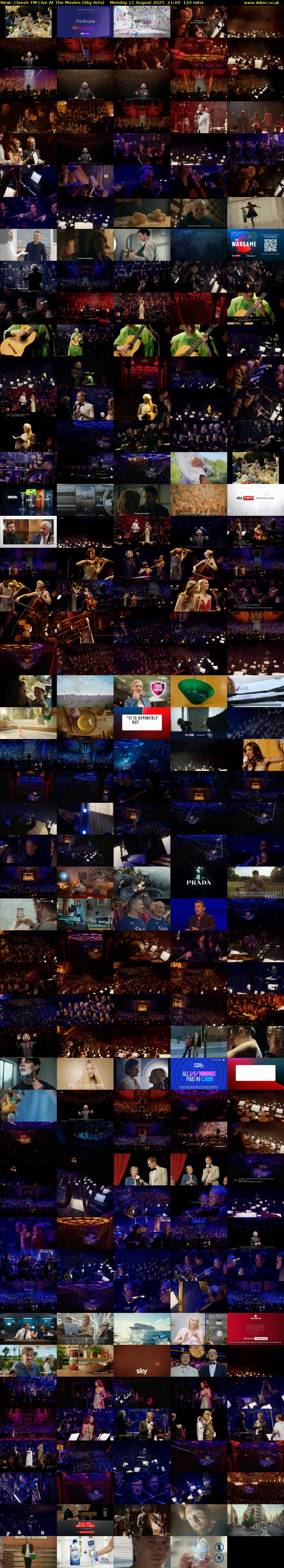 Classic FM Live At The Movies (Sky Arts) Monday 11 August 2025 21:00 - 23:00
