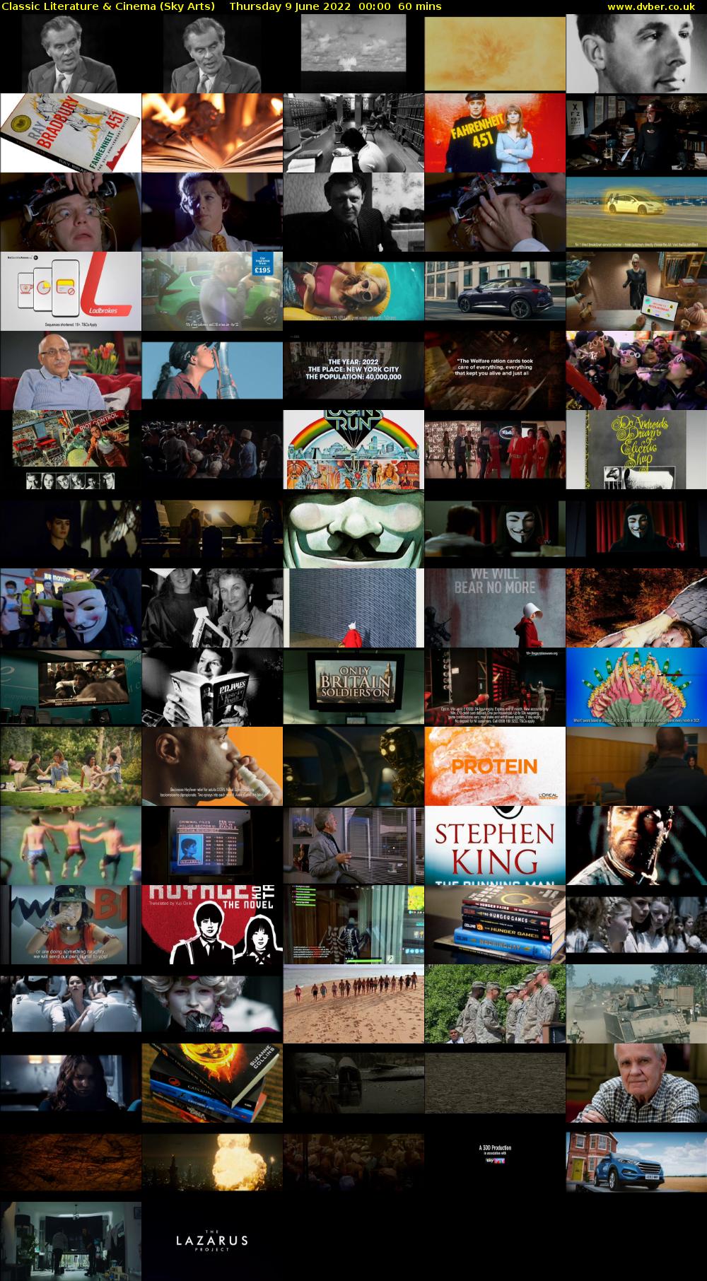 Classic Literature & Cinema (Sky Arts) Thursday 9 June 2022 00:00 - 01:00