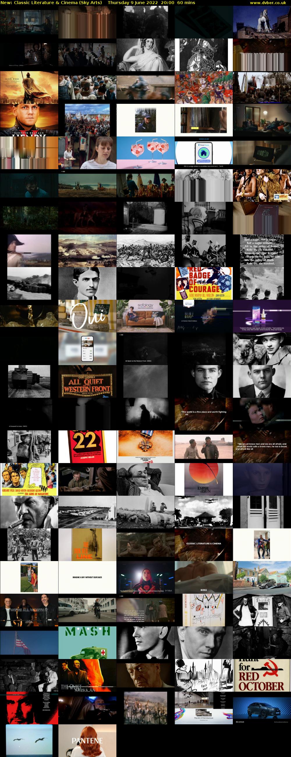 Classic Literature & Cinema (Sky Arts) Thursday 9 June 2022 20:00 - 21:00