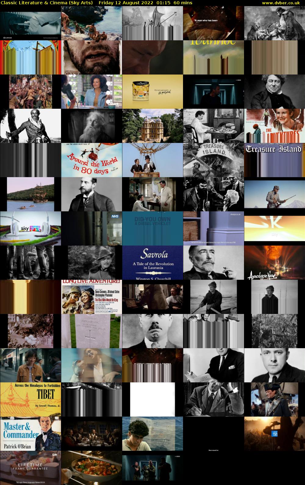 Classic Literature & Cinema (Sky Arts) Friday 12 August 2022 01:15 - 02:15