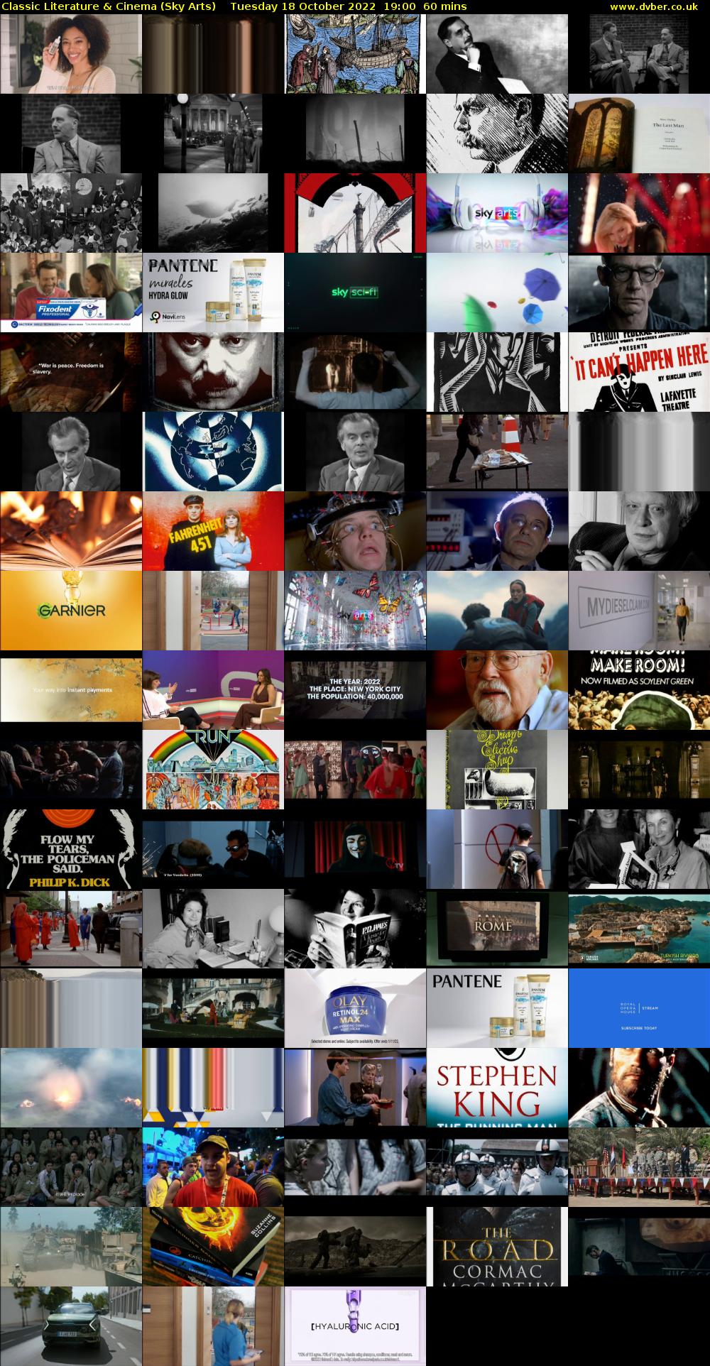 Classic Literature & Cinema (Sky Arts) Tuesday 18 October 2022 19:00 - 20:00
