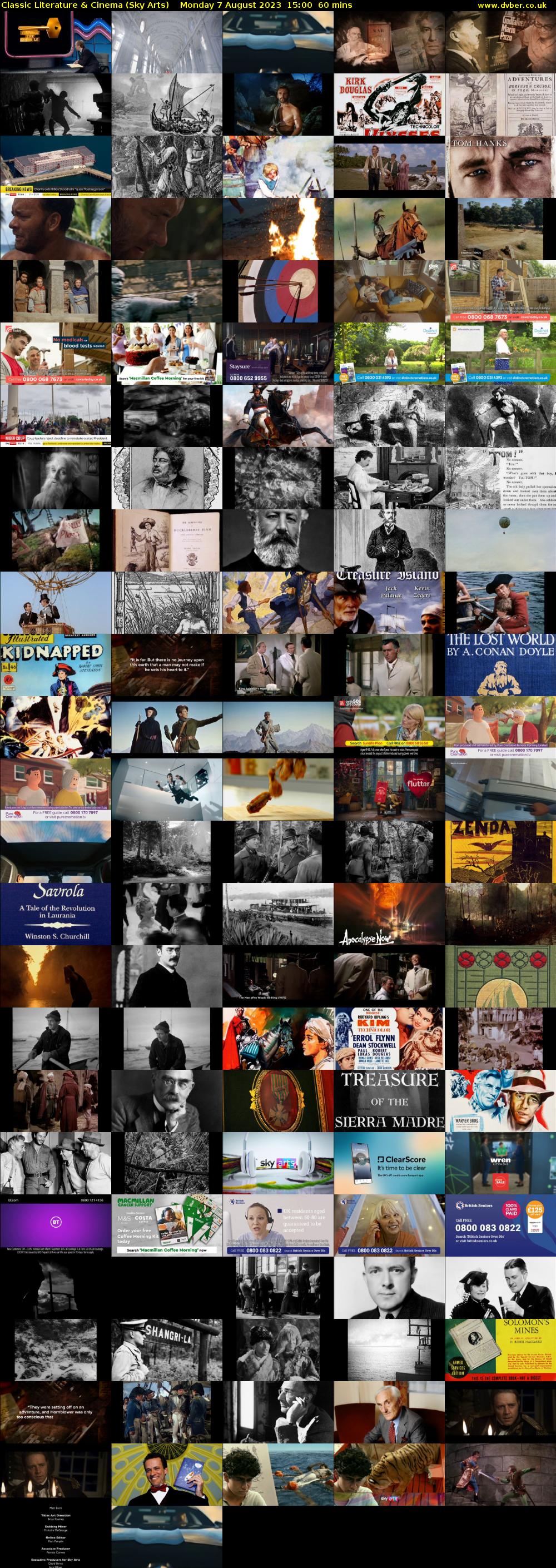 Classic Literature & Cinema (Sky Arts) Monday 7 August 2023 15:00 - 16:00