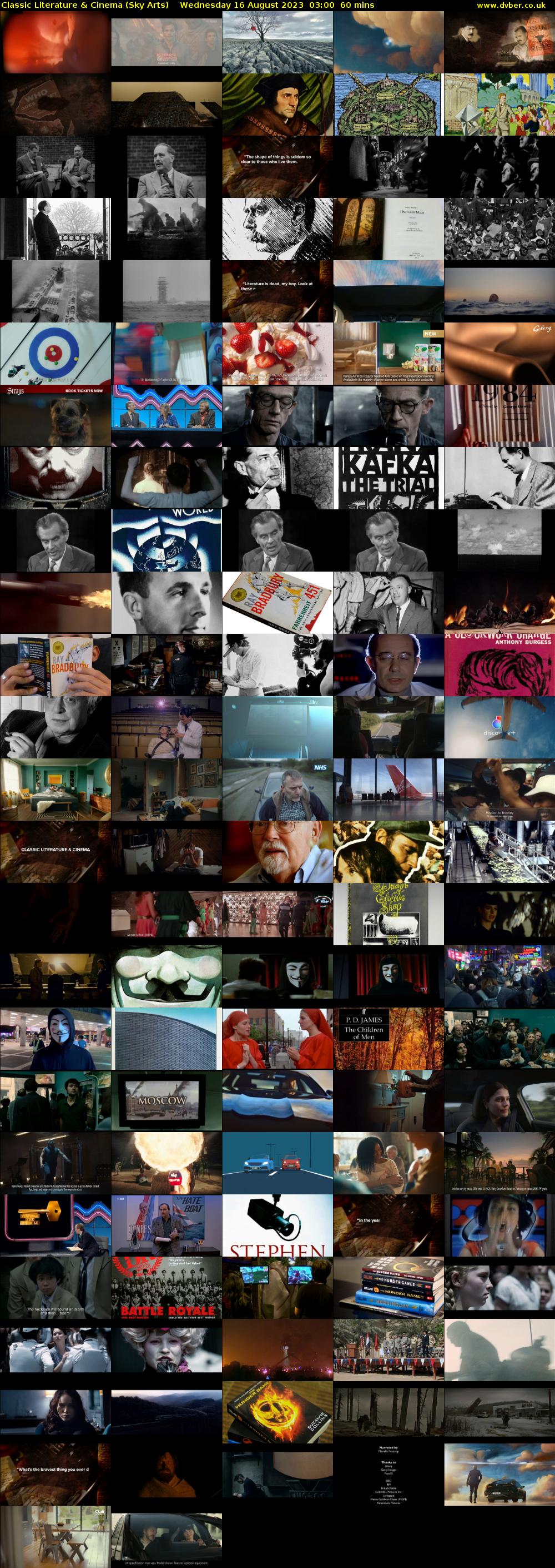 Classic Literature & Cinema (Sky Arts) Wednesday 16 August 2023 03:00 - 04:00