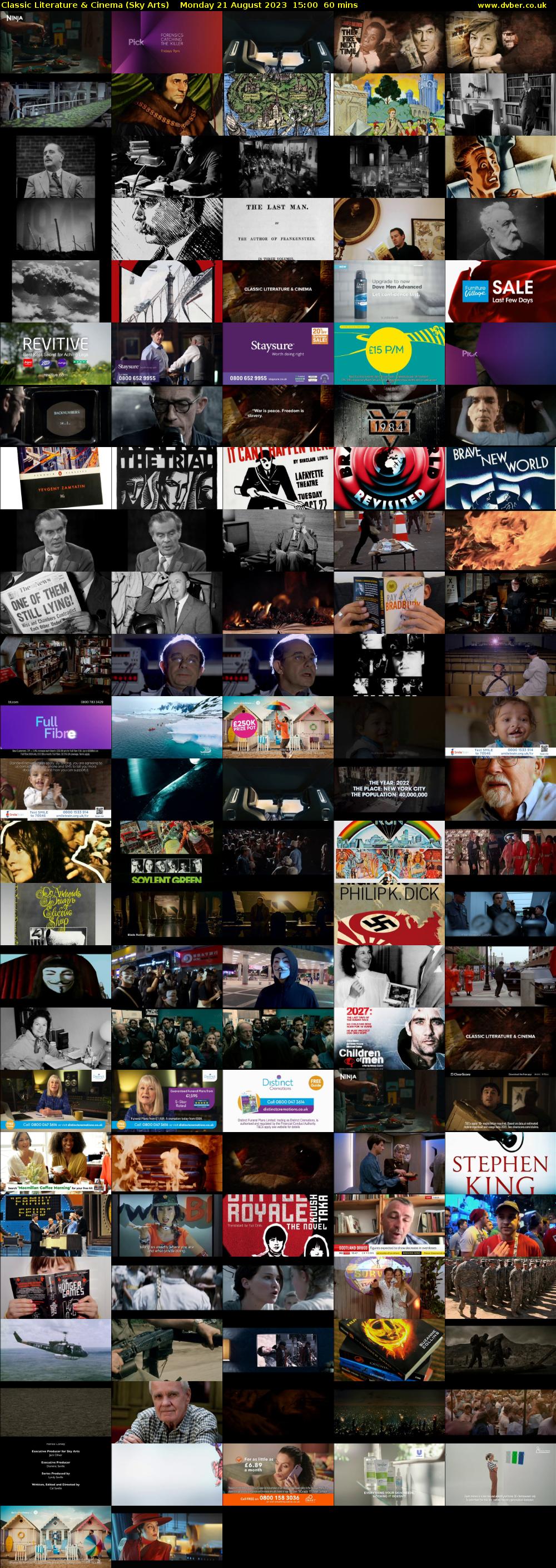 Classic Literature & Cinema (Sky Arts) Monday 21 August 2023 15:00 - 16:00