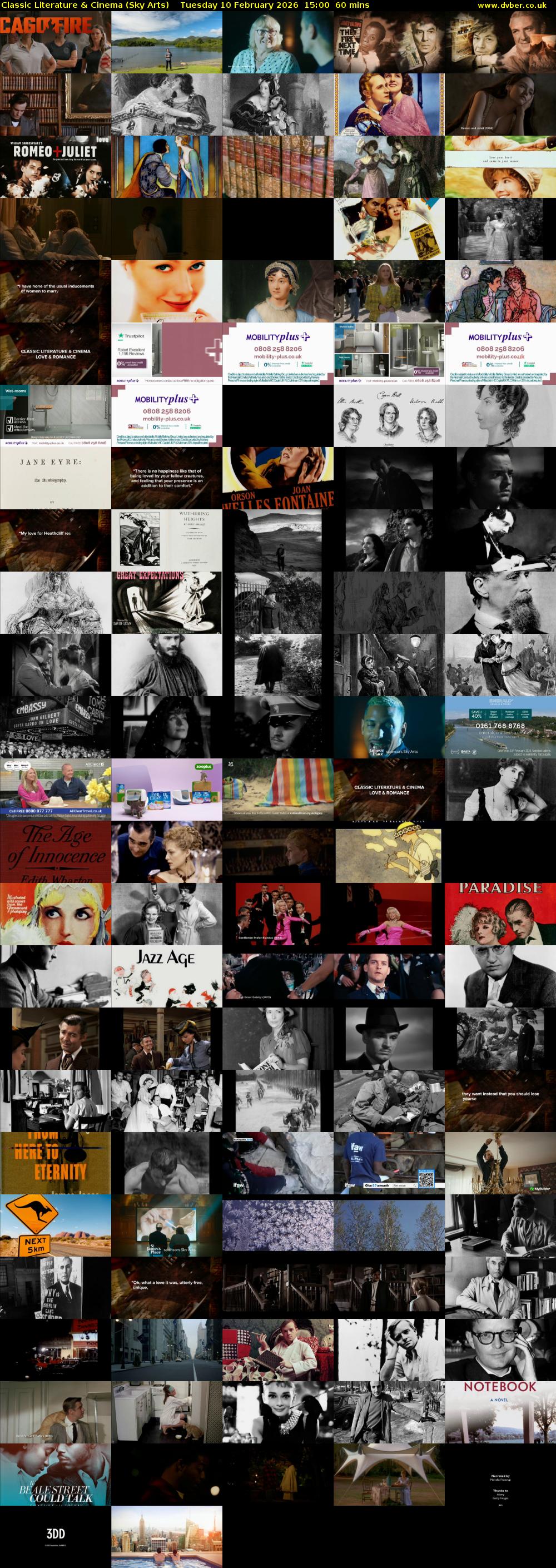 Classic Literature & Cinema (Sky Arts) Tuesday 10 February 2026 15:00 - 16:00