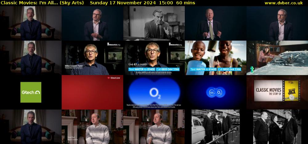 Classic Movies: I'm All... (Sky Arts) Sunday 17 November 2024 15:00 - 16:00