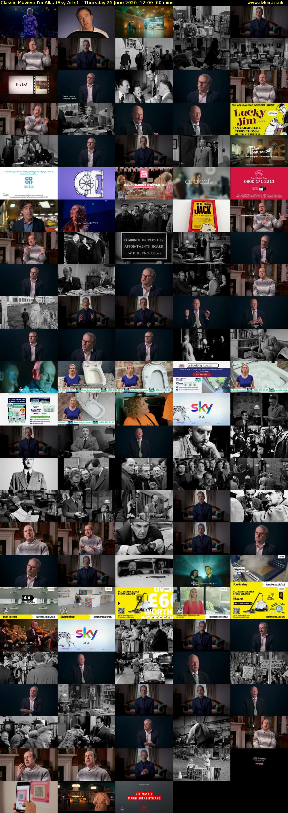 Classic Movies: I'm All... (Sky Arts) Thursday 25 June 2026 12:00 - 13:00