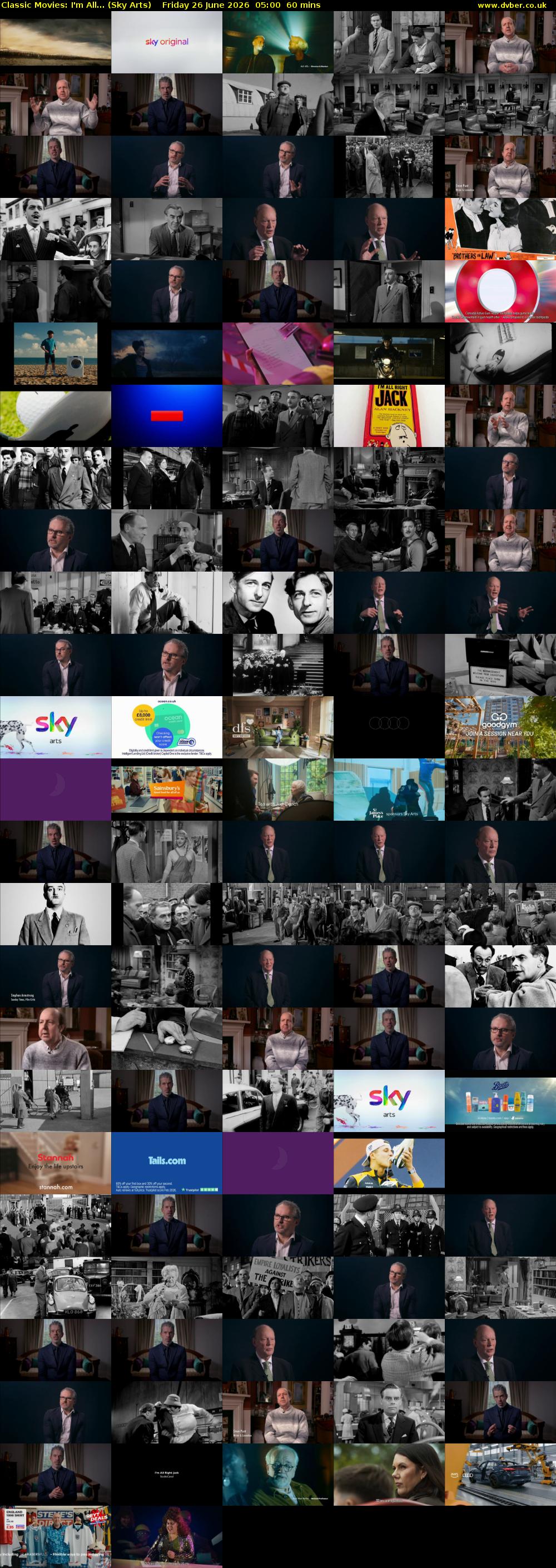 Classic Movies: I'm All... (Sky Arts) Friday 26 June 2026 05:00 - 06:00